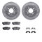 Dynamic Friction 7512-72076 - Brake Kit - Silver Zinc Coated Drilled and Slotted Rotors and 5000 Brake Pads with Hardware