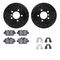 Dynamic Friction 8512-32015 - Brake Kit - Black Zinc Coated Drilled and Slotted Rotors and 5000 Brake Pads with Hardware