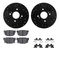 Dynamic Friction 8512-67030 - Brake Kit - Black Zinc Coated Drilled and Slotted Rotors and 5000 Brake Pads with Hardware