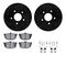 Dynamic Friction 8512-67032 - Brake Kit - Black Zinc Coated Drilled and Slotted Rotors and 5000 Brake Pads with Hardware