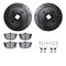 Dynamic Friction 8512-67034 - Brake Kit - Black Zinc Coated Drilled and Slotted Rotors and 5000 Brake Pads with Hardware