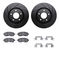 Dynamic Friction 8512-67081 - Brake Kit - Black Zinc Coated Drilled and Slotted Rotors and 5000 Brake Pads with Hardware