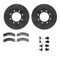 Dynamic Friction 8512-67114 - Brake Kit - Black Zinc Coated Drilled and Slotted Rotors and 5000 Brake Pads with Hardware