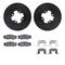 Dynamic Friction 8512-67136 - Brake Kit - Black Zinc Coated Drilled and Slotted Rotors and 5000 Brake Pads with Hardware
