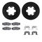 Dynamic Friction 8512-67275 - Brake Kit - Black Zinc Coated Drilled and Slotted Rotors and 5000 Brake Pads with Hardware