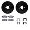 Dynamic Friction 8512-67500 - Brake Kit - Black Zinc Coated Drilled and Slotted Rotors and 5000 Brake Pads with Hardware