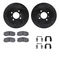 Dynamic Friction 8512-72057 - Brake Kit - Black Zinc Coated Drilled and Slotted Rotors and 5000 Brake Pads with Hardware