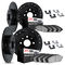 Dynamic Friction 8514-67095 - Brake Kit - Black Zinc Coated Drilled and Slotted Rotors and 5000 Brake Pads with Hardware