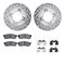 Dynamic Friction 7512-67013 - Brake Kit - Silver Zinc Coated Drilled and Slotted Rotors and 5000 Brake Pads with Hardware