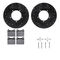Dynamic Friction 8512-02001 - Brake Kit - Black Zinc Coated Drilled and Slotted Rotors and 5000 Brake Pads with Hardware