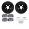 Dynamic Friction 8512-39034 - Brake Kit - Black Zinc Coated Drilled and Slotted Rotors and 5000 Brake Pads with Hardware