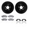 Dynamic Friction 8512-52082 - Brake Kit - Black Zinc Coated Drilled and Slotted Rotors and 5000 Brake Pads with Hardware