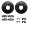 Dynamic Friction 8512-67169 - Brake Kit - Black Zinc Coated Drilled and Slotted Rotors and 5000 Brake Pads with Hardware