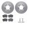 Dynamic Friction 4612-02006 - Brake Kit - Geostop Rotors and 5000 Euro Ceramic Brake Pads with Hardware