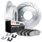 Dynamic Friction 7512-23034 - Brake Kit - Silver Zinc Coated Drilled and Slotted Rotors and 5000 Brake Pads with Hardware