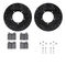 Dynamic Friction 8512-02002 - Brake Kit - Black Zinc Coated Drilled and Slotted Rotors and 5000 Brake Pads with Hardware
