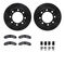 Dynamic Friction 8512-40517 - Brake Kit - Black Zinc Coated Drilled and Slotted Rotors and 5000 Brake Pads with Hardware