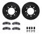 Dynamic Friction 8512-40518 - Brake Kit - Black Zinc Coated Drilled and Slotted Rotors and 5000 Brake Pads with Hardware