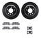 Dynamic Friction 8512-74404 - Brake Kit - Black Zinc Coated Drilled and Slotted Rotors and 5000 Brake Pads with Hardware