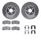 Dynamic Friction 7512-13009 - Brake Kit - Silver Zinc Coated Drilled and Slotted Rotors and 5000 Brake Pads with Hardware