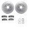 Dynamic Friction 7512-13013 - Brake Kit - Silver Zinc Coated Drilled and Slotted Rotors and 5000 Brake Pads with Hardware