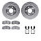 Dynamic Friction 7512-13014 - Brake Kit - Silver Zinc Coated Drilled and Slotted Rotors and 5000 Brake Pads with Hardware