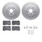 Dynamic Friction 4612-26001 - Brake Kit - Geostop Rotors and 5000 Euro Ceramic Brake Pads with Hardware