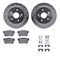 Dynamic Friction 7512-01006 - Brake Kit - Silver Zinc Coated Drilled and Slotted Rotors and 5000 Brake Pads with Hardware