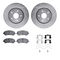 Dynamic Friction 7512-01007 - Brake Kit - Silver Zinc Coated Drilled and Slotted Rotors and 5000 Brake Pads with Hardware