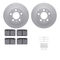 Dynamic Friction 4612-27001 - Brake Kit - Geostop Rotors and 5000 Euro Ceramic Brake Pads with Hardware