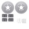 Dynamic Friction 4612-27002 - Brake Kit - Geostop Rotors and 5000 Euro Ceramic Brake Pads with Hardware