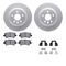 Dynamic Friction 4612-27016 - Brake Kit - Geostop Rotors and 5000 Euro Ceramic Brake Pads with Hardware