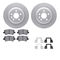 Dynamic Friction 4612-27018 - Brake Kit - Geostop Rotors and 5000 Euro Ceramic Brake Pads with Hardware