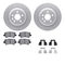 Dynamic Friction 4612-27019 - Brake Kit - Geostop Rotors and 5000 Euro Ceramic Brake Pads with Hardware