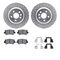 Dynamic Friction 7512-27041 - Brake Kit - Silver Zinc Coated Drilled and Slotted Rotors and 5000 Brake Pads with Hardware