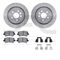 Dynamic Friction 7512-27047 - Brake Kit - Silver Zinc Coated Drilled and Slotted Rotors and 5000 Brake Pads with Hardware