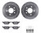 Dynamic Friction 7512-31292 - Brake Kit - Drilled and Slotted Silver Rotors with 5000 Advanced Brake Pads includes Hardware