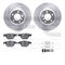 Dynamic Friction 7512-31358 - Brake Kit - Drilled and Slotted Silver Rotors with 5000 Advanced Brake Pads includes Hardware