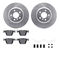 Dynamic Friction 7512-31537 - Brake Kit - Drilled and Slotted Silver Rotors with 5000 Advanced Brake Pads includes Hardware
