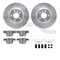 Dynamic Friction 7512-31566 - Brake Kit - Drilled and Slotted Silver Rotors with 5000 Advanced Brake Pads includes Hardware