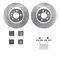 Dynamic Friction 7512-31590 - Brake Kit - Drilled and Slotted Silver Rotors with 5000 Advanced Brake Pads includes Hardware