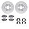 Dynamic Friction 7512-31608 - Brake Kit - Drilled and Slotted Silver Rotors with 5000 Advanced Brake Pads includes Hardware