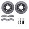 Dynamic Friction 7512-40260 - Brake Kit - Drilled and Slotted Silver Rotors with 5000 Advanced Brake Pads includes Hardware