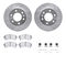 Dynamic Friction 7512-40269 - Brake Kit - Drilled and Slotted Silver Rotors with 5000 Advanced Brake Pads includes Hardware