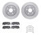 Dynamic Friction 7512-40457 - Brake Kit - Drilled and Slotted Silver Rotors with 5000 Advanced Brake Pads includes Hardware
