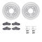 Dynamic Friction 7512-47170 - Brake Kit - Drilled and Slotted Silver Rotors with 5000 Advanced Brake Pads includes Hardware