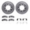 Dynamic Friction 7512-48076 - Brake Kit - Drilled and Slotted Silver Rotors with 5000 Advanced Brake Pads includes Hardware