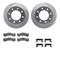 Dynamic Friction 7512-48231 - Brake Kit - Drilled and Slotted Silver Rotors with 5000 Advanced Brake Pads includes Hardware