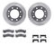 Dynamic Friction 7512-48300 - Brake Kit - Drilled and Slotted Silver Rotors with 5000 Advanced Brake Pads includes Hardware