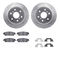 Dynamic Friction 7512-48310 - Brake Kit - Drilled and Slotted Silver Rotors with 5000 Advanced Brake Pads includes Hardware
